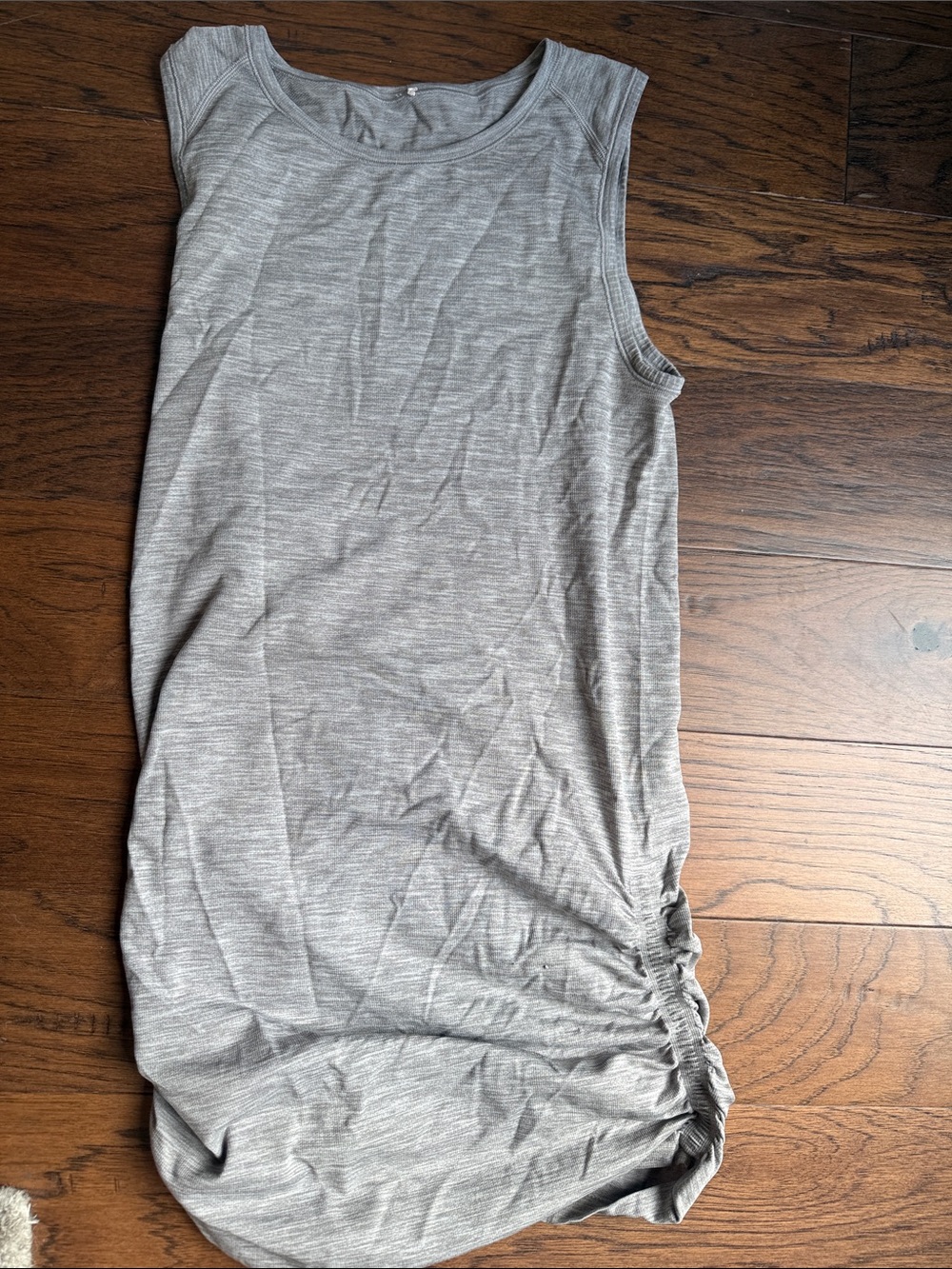 lululemon athletica Light Gray Midi Tank Dress with Side Ruching